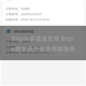 Bitpie多语言支持 Bitpie数字资产安全保障指南