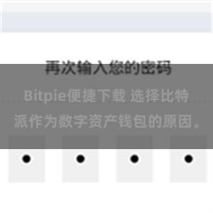 Bitpie便捷下载 选择比特派作为数字资产钱包的原因。