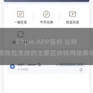 Bitpie APP备份 比特派钱包支持的主要区块链网络解析