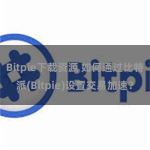 Bitpie下载资源 如何通过比特派(Bitpie)设置交易加速？