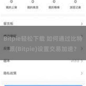 Bitpie轻松下载 如何通过比特派(Bitpie)设置交易加速？