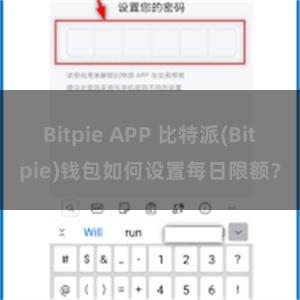 Bitpie APP 比特派(Bitpie)钱包如何设置每日限额？