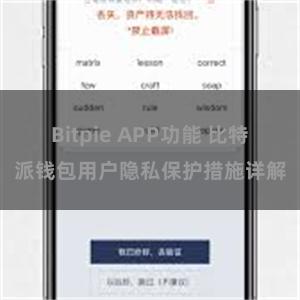 Bitpie APP功能 比特派钱包用户隐私保护措施详解