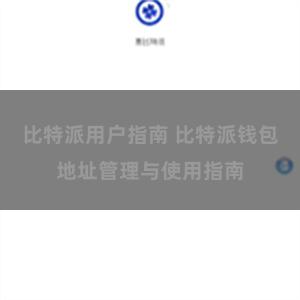 比特派用户指南 比特派钱包地址管理与使用指南