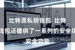 比特派私钥钱包  比特派钱包还提供了一系列的安全功能